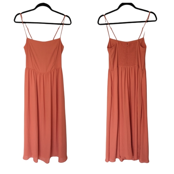 ARITZIA BABATON Noel Sinopia Orange Midi Dress Size 8 #ypo1-8585-10 - Picture 1 of 11